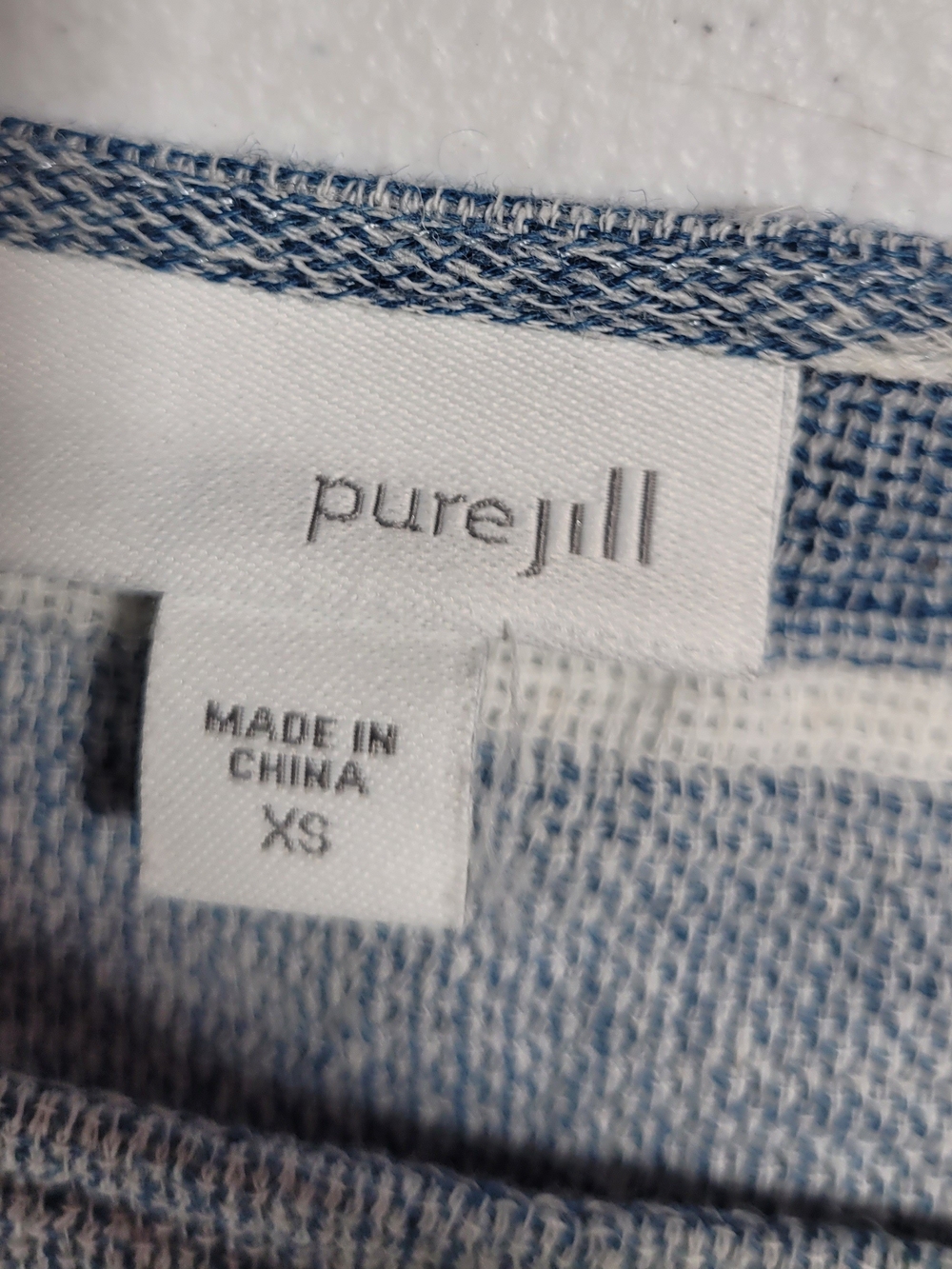 Light Blue Striped Women's Pullover Top - Picture 2 of 4